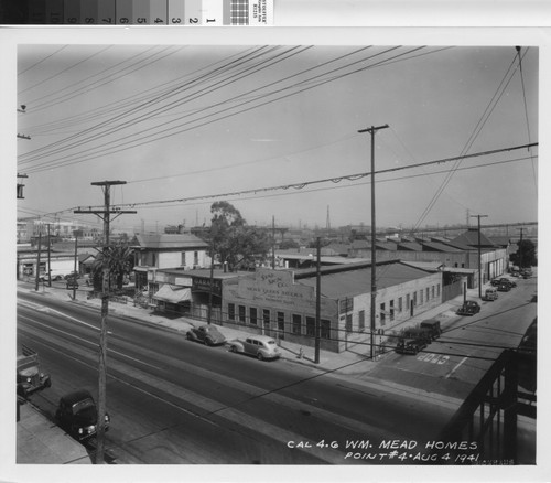 Photograph of site for William Mead Homes housing project