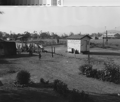 Photograph of small shack on Jouett Street and Morris Avenue in Pacoima