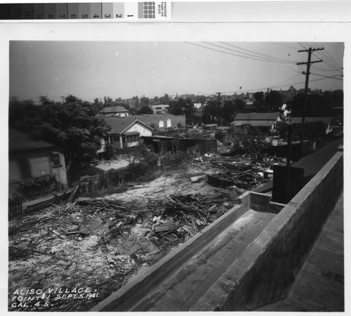 Photograph of site for Aliso Village housing project