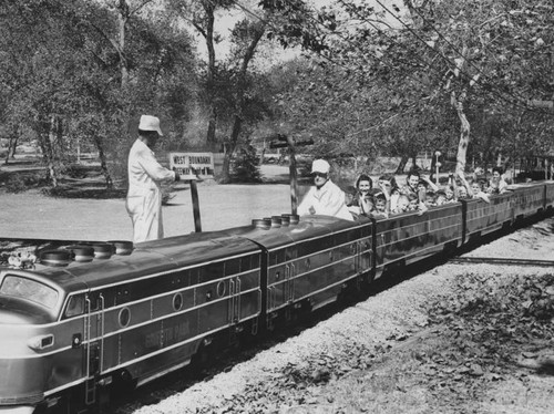 Miniature train in Griffith Park