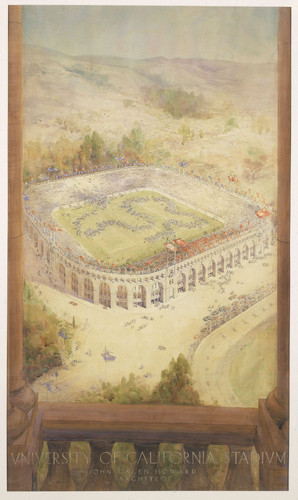 Aerial View of Preliminary Design of Stadium (Bancroft Ave. Site)