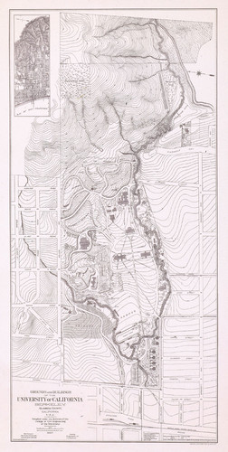 Ground and Buildings of the University of California, 1897 map