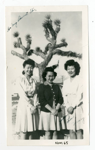 Photograph of Mary Kageyama and two girls
