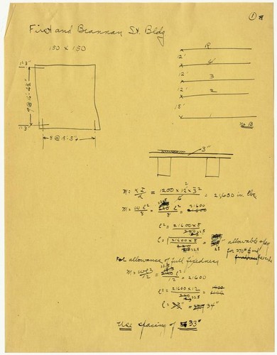 First and Brannan Street Building [warehouse structural calculations]