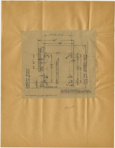 Floor plan [for Contra Costa Laundry building], circa 1920