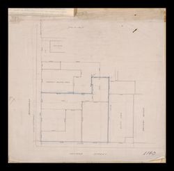 Plat of property on Second Street and Bryson Block, division of property between I. W. Hellman and John G. Downey, 1893