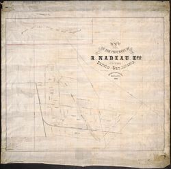 Map of the property of R. Nadeau in the Rancho San Antonio, December 1884