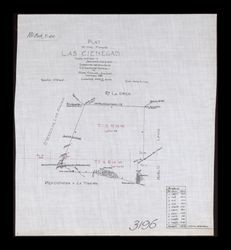 Plat of the Rancho Las Cienegas, September 1858