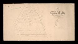 Map of Blocks 23, 24, and 25, Angeleno Heights, Los Angeles, California, November 1886