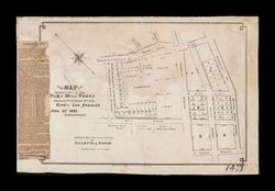 Map showing lots in the Fort Hill Tract proposed to be sold by the City of Los Angeles, August 1885