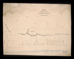 Map showing location of cottages in front of Blocks 1 and 2, South Santa Monica, May 1890