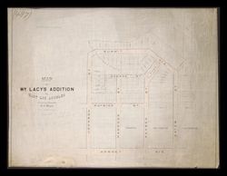 Map of William Lacy's addition to East Los Angeles, January 1886