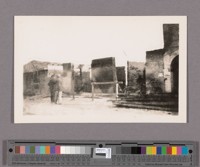 The walls of the bank after the fire