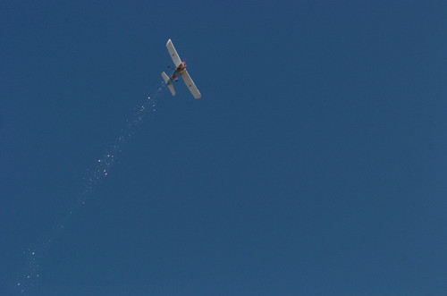 Aerial Bridge: model plane in flight