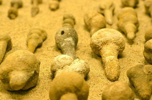 Signs of Mount Signal: detail of sand spikes in exhibition at the Pioneers Museum