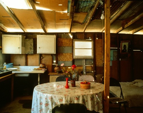 Century 21: interior with dining table and roof
