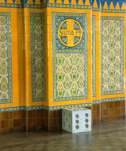 Drops: gigantic concrete dice installed at the Santa Fe Depot in San Diego