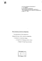 New Concepts in Collective Bargaining: An examination of three aspects of change affecting current collective bargaining - resistance to industrial change, recognition of changing worker values, changes in bargaining processes. An Article Based on Remarks of J. D. Hodgson at University of California, Annual Industrial Relations Conference - "The Changing Face of Collective Bargaining" on May 17, 1966