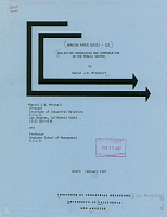 Working Paper Series - No. 122, Collective Bargaining and Compensation in the Public Sector, by Daniel J.B. Mitchell, Draft: February 1987