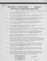 Listing of Original Sources of Reprints. Institute of Industrial Relations, University of California, Berkeley, December 1952