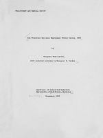 San Francisco Bay Area Employment Policy Survey, 1967, by Margaret Thal-Larsen and Margaret S. Gordon. Institute of Industrial Relations, University of California, Berkeley, November 1968