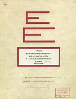 Update: Equal Employment Opportunity and Affirmative Action in Labor-Management Relations, A Primer, by Geraldine Leshin. February 1978, Institute of Industrial Relations, University of California, Los Angeles