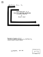 Working Paper Series - No. 41, Productivity, Labor Force, and Employment in Historical Perspective, by Michael R. Darby, April 1982