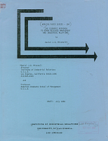 Working Paper Series - No. 154, The Economic Approach to Human Resource Management and Industrial Relations, by Daniel J.B. Mitchell, Draft: July 1988