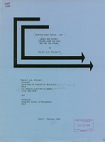 Working Paper Series - No. 104, Wages and Keynes: Lessons from the Past and for the Future, by Daniel J.B. Mitchell, Draft: February 1986