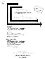 Working Paper Series - No. 207, Alternative Approaches to Workplace Flexibility in the U.S.A., by David Lewin and Daniel J.B. Mitchell, Draft: August 1991