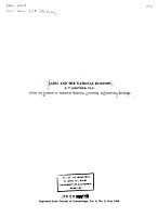 Aging and the National Economy, E. T. Grether, Ph.D. From the Institute of Industrial Relations, University of California, Berkeley, Reprinted from Journal of Gerontology, Vol. 9, No. 3, July 1954