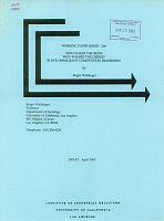 Working Paper Series - No. 246, Who Makes the Beds? Who Washes the Dishes? Black/Immigrant Competition Reassessed, by Roger Waldinger, Draft: April 1993