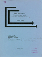 Working Paper Series - No. 103, Administration as Job Creation: The Value of Increasing Administrative Overhead in Employment and Training Programs, by Lynne G. Zucker, February 1986