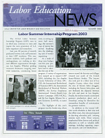 Labor Education NEWS. UCLA Center for Labor Research and Education, Summer 2003