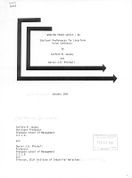 Working Paper Series - No. 66, Employer Preferences for Long-Term Union Contracts, by Sanford M. Jacoby and Daniel J.B. Mitchell, January 1984