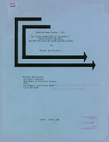 Working Paper Series - No. 109, The Micro-Foundations of Solidarity: Protectionist Policies, Welfare Policies and Union Centralization, by Michael Wallerstein, Draft: April 1986