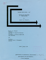 Working Paper Series - No. 139, Training and Employment Stabilization, by Daniel J.B. Mitchell, Draft: August 1987