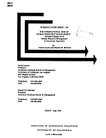 Working Paper Series - No. 256, The International Side of Human Resource Management, Revised Chapter 18 of Human Resource Management: An Economic Approach, by David Lewin and Daniel J.B. Mitchell, Draft: May 1993