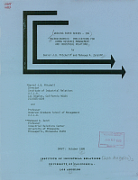 Working Paper Series - No. 158, Macroeconomics: Implications for Human Resource Management and Industrial Relations, by Daniel J.B. Mitchell and Mahmood A. Zaidi, Draft: October 1988