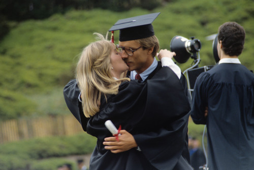 Graduation kiss