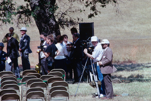 Video crew filming the Contra Costa Campus groundbreaking