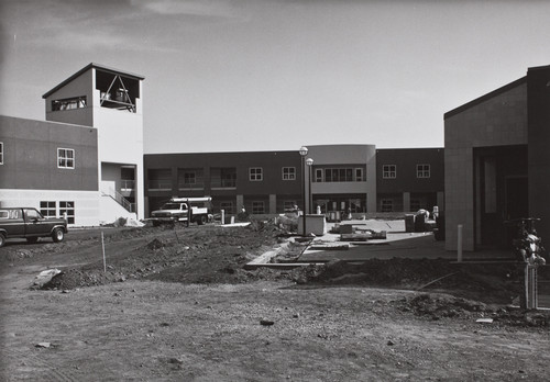 Photograph of landscaping construction at the Concord Campus