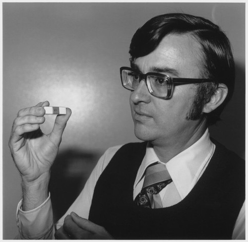 Ted Hoff with 8080 Chip, 1975