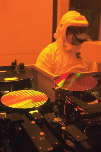 Operator Monitoring Wafer Line, 2000