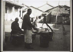 Bean cheese sellers in the town of Kayin