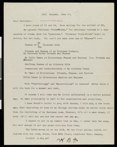 Henry Blake Fuller, letter, 1929-06-23, to Hamlin Garland