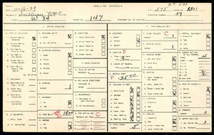 WPA household census for 147 West 84th Street, Los Angeles County