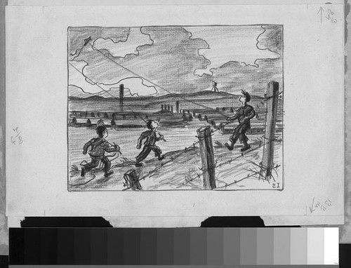 Children flying kites