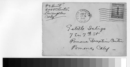 Letter, 1942 June 26, Los Angeles, Calif. to Estelle Ishigo, Pomona Reception Center, Pomona, Calif