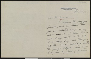 S. Marshall Ilsley, letter, 1907-02-22, to Hamlin Garland